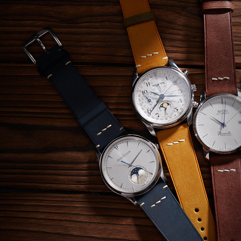 Dark Blue Pilot Pueblo Leather Strap