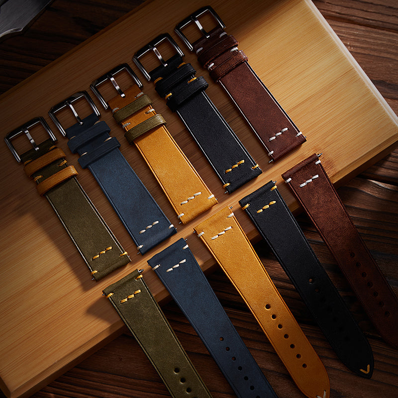 Black Pilot Pueblo Leather Strap