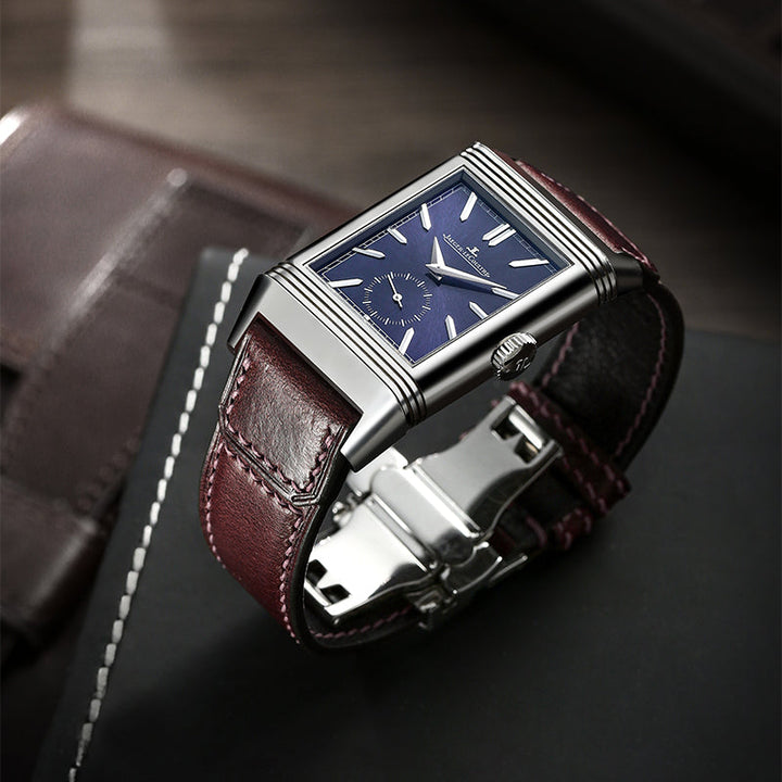 Dark Red Harness Crazy Horse Leather Strap