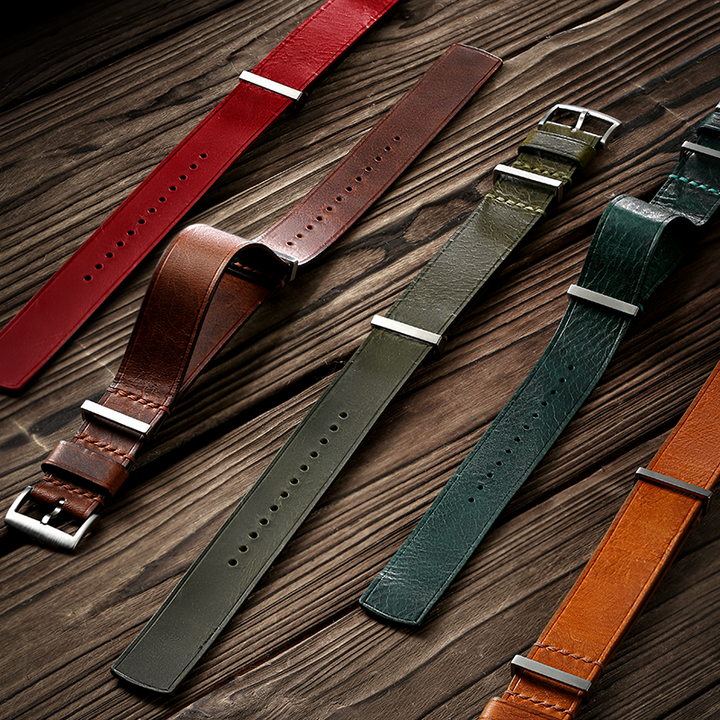 Nato Brown Waxy Leather Strap