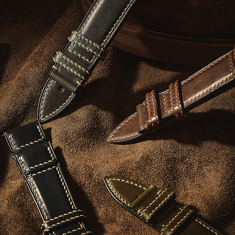 Dark Brown Harness Crazy Horse Leather Strap