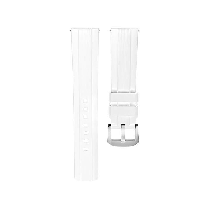 White Brushed FKM Rubber Strap