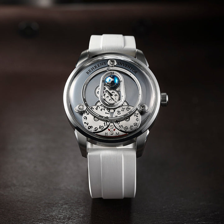 White Brushed FKM Rubber Strap